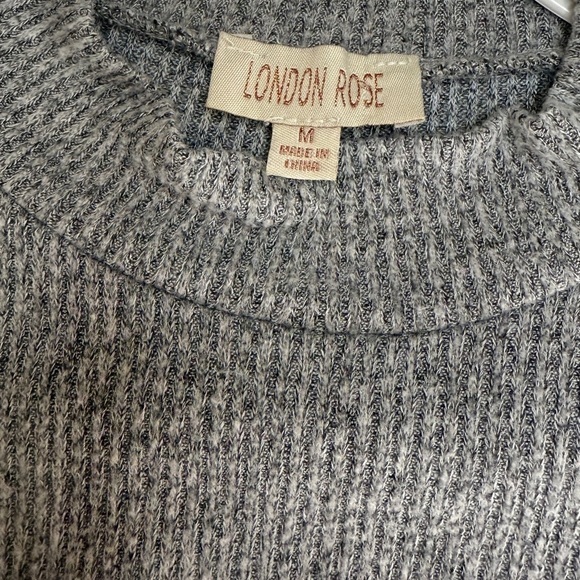 London Rose Gray Knit Vest with White Shirt size M - Picture 4 of 9